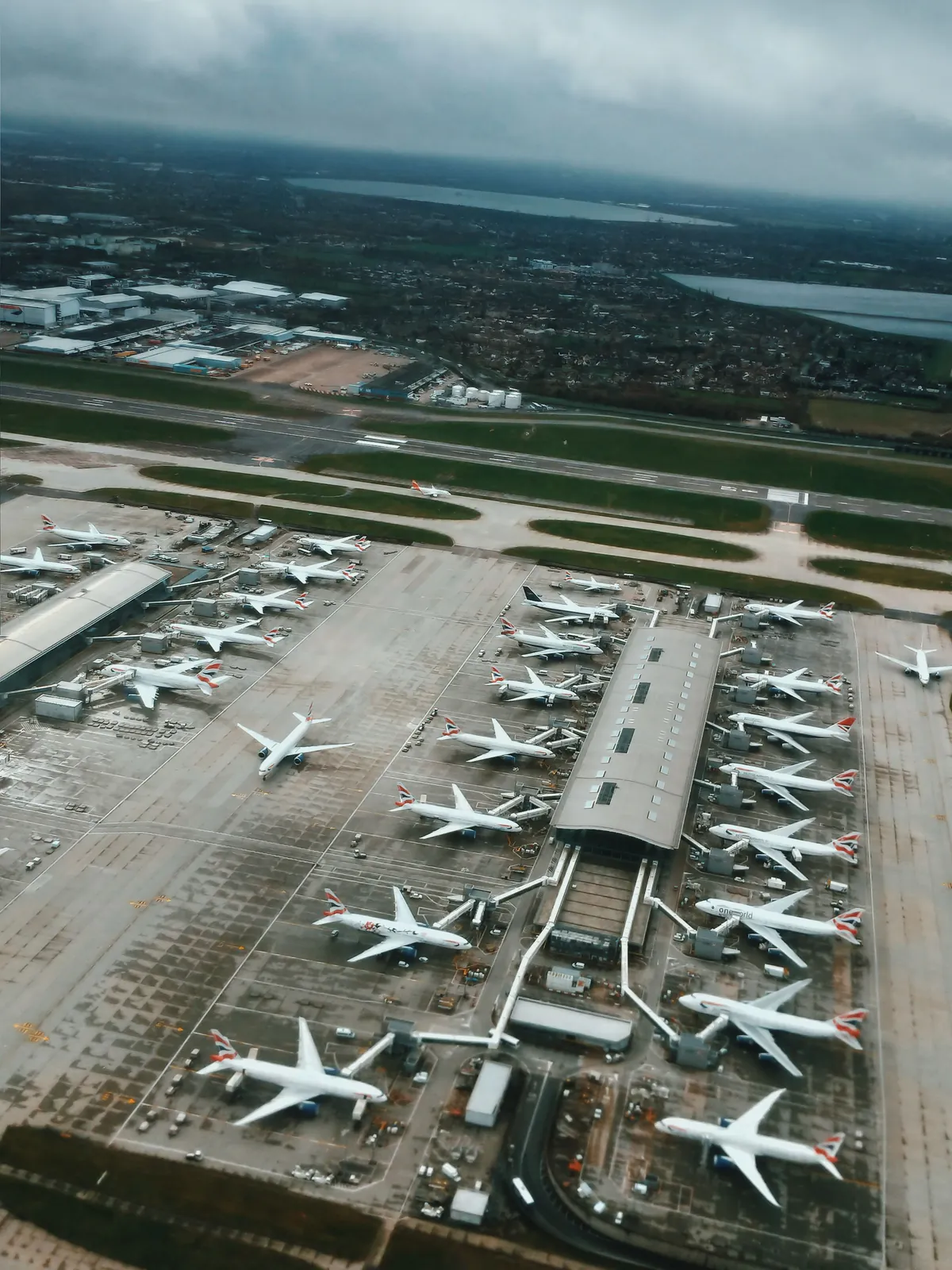 Airport infrastructure representing national security and industry